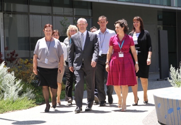 Health Minister Kim Hames with senior FSH clinical staff